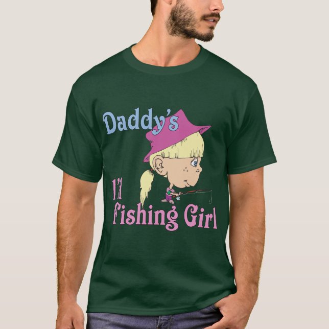 Camiseta El pequeño Chica pescador de papá (Anverso)