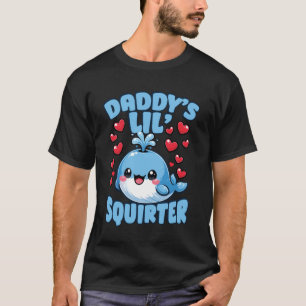 Camiseta El pequeño chorreador de papá Bebé ballena linda A