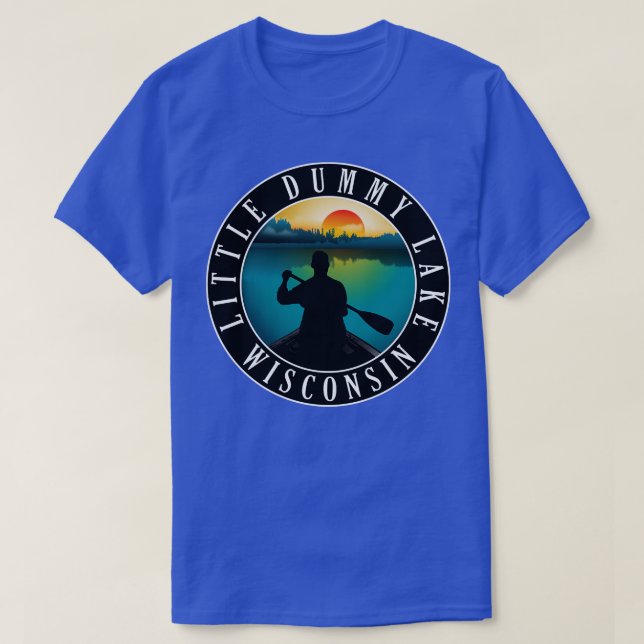 Camiseta El pequeño lago Dummy Wisconsin en canoa (Diseño del anverso)