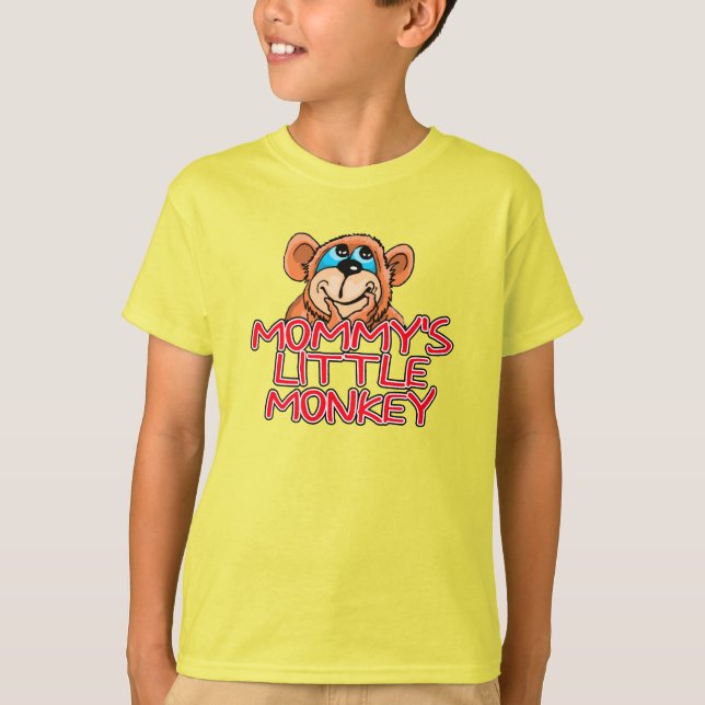 Camiseta El pequeño mono de la mamá (Anverso)