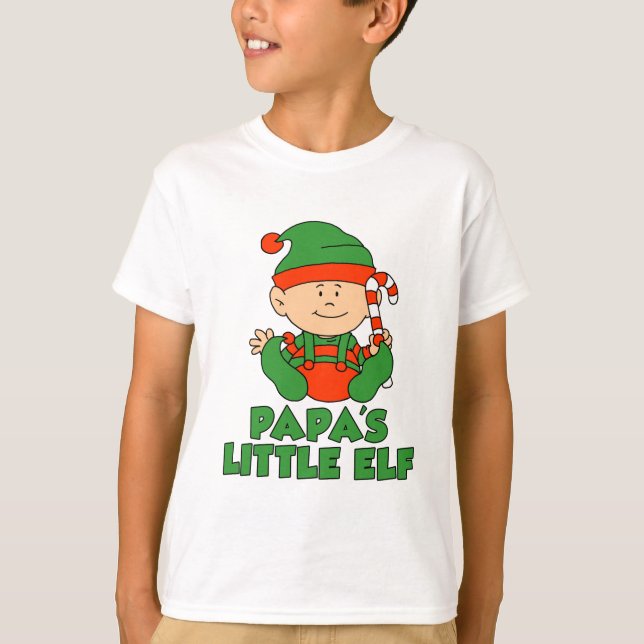 Camiseta El pequeño Personalizado elf cute de papá (Anverso)