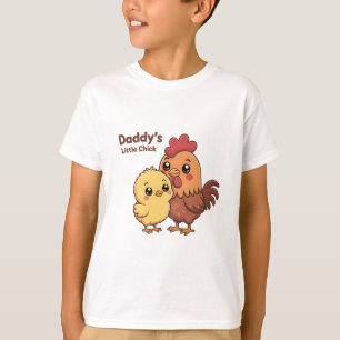 Camiseta El pequeño polluelo de papi - Diseño de gallo