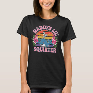 Camiseta El pequeño surtidor de papá ballena puesta de sol