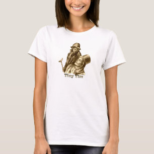 Camiseta El pequeño Tim y Bob Cratchit en un Carol Navidad