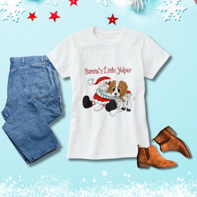 Camiseta El pequeño Yelper Cavalier King Charles de Santa M (Subido por el creador)