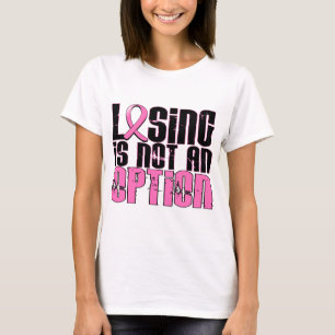 Camiseta El perder no es un cáncer de pecho de la opción