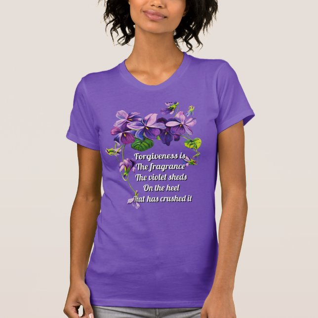 Camiseta El perdón es la Fragrance Violet Sheds (Anverso)