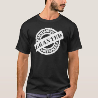 Camiseta el permiso del sello concedió blanco