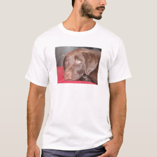 Camiseta El perrito de Labrador del chocolate reflexiona