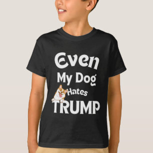 Camiseta El perro ama a los tíos anti Trump odia a Donald