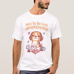 Camiseta El Perro Beagle Cute No Debe Quedar Sin Supervisió