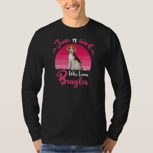 Camiseta El Perro Beagle Vintage Es Sólo Un Chica Que Ama L