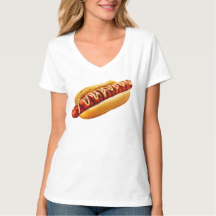 Camiseta El perro caliente de SlipperyJoe enclavado en un m