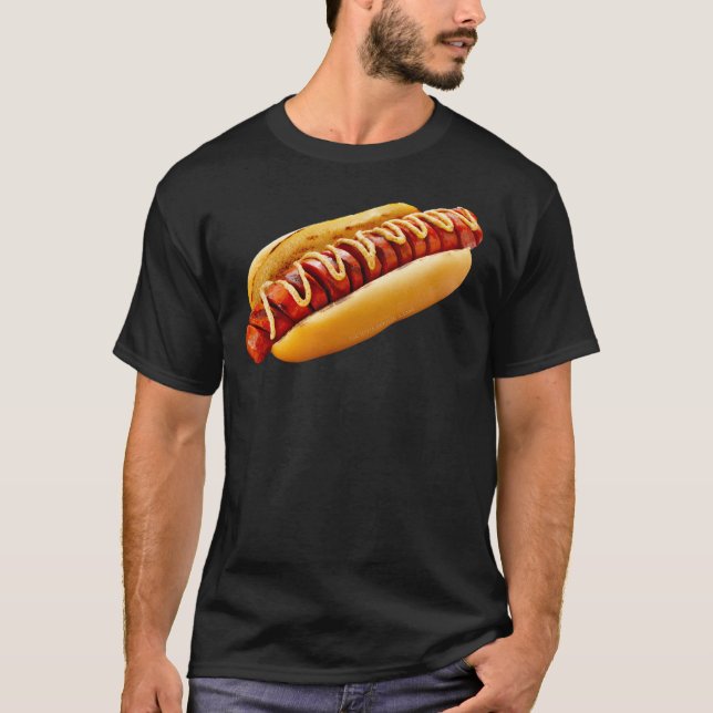 Camiseta El perro caliente de SlipperyJoe enclavado en un m (Anverso)