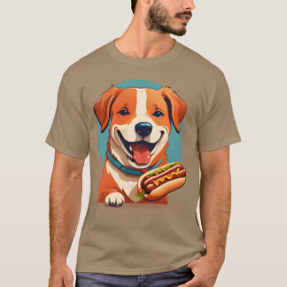 Camiseta El perro come al chica de la familia HotDog