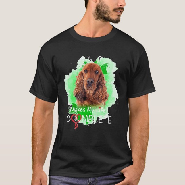 Camiseta El perro de Cocker Spaniel completa mi vida (Anverso)