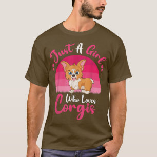 Camiseta El Perro De Corgi Vintage Sólo Un Chica Que Ama El