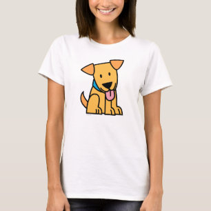 Camiseta El perro de perrito del labrador retriever sienta