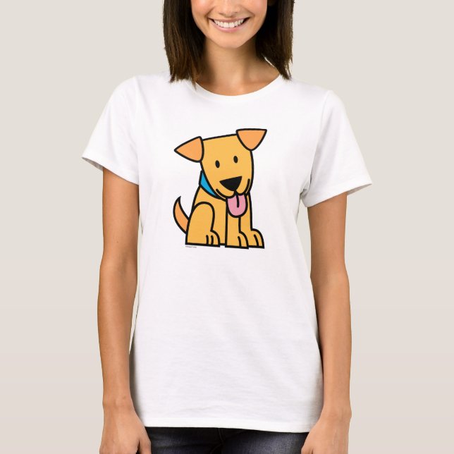 Camiseta El perro de perrito del labrador retriever sienta (Anverso)