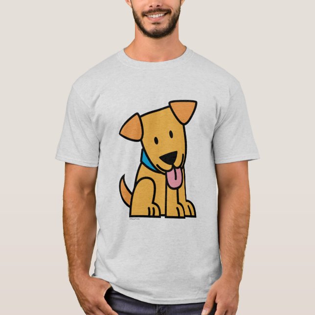 Camiseta El perro de perrito del labrador retriever sienta (Anverso)