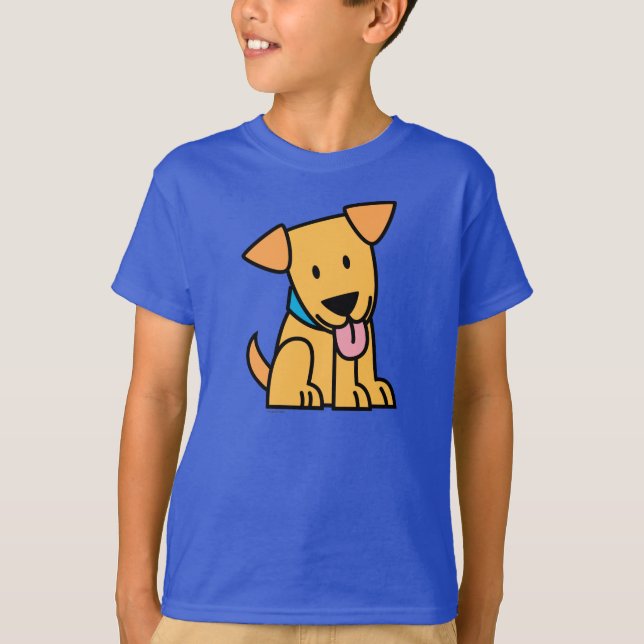 Camiseta El perro de perrito del labrador retriever sienta (Anverso)