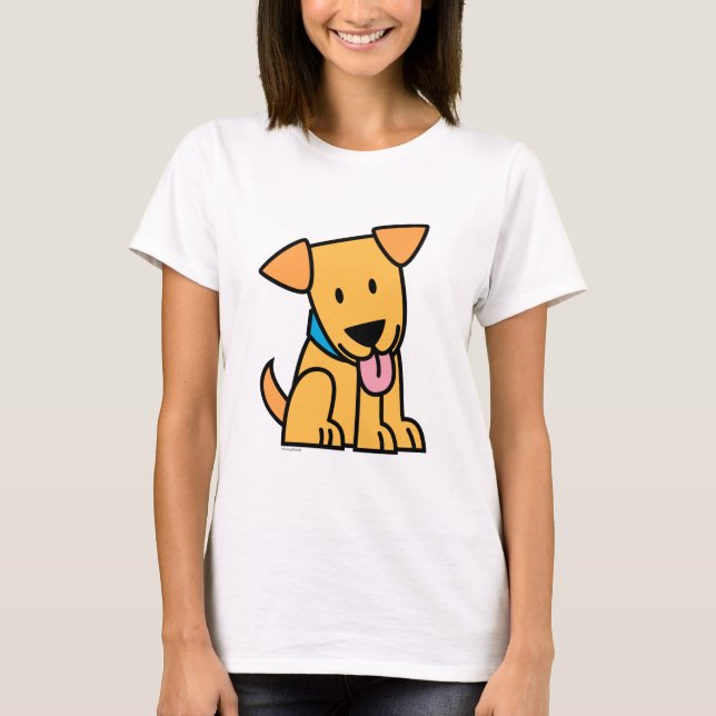 Camiseta El perro de perrito del labrador retriever sienta (Anverso)