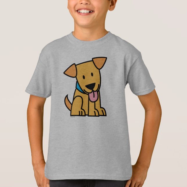 Camiseta El perro de perrito del labrador retriever sienta (Anverso)