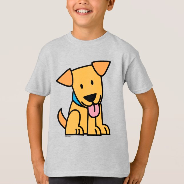 Camiseta El perro de perrito del labrador retriever sienta (Anverso)