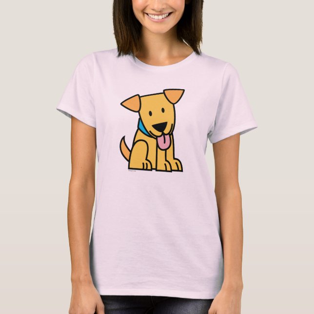 Camiseta El perro de perrito del labrador retriever sienta (Anverso)