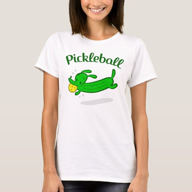 Camiseta El perro de Pickleball de las mujeres conserva en (Anverso)