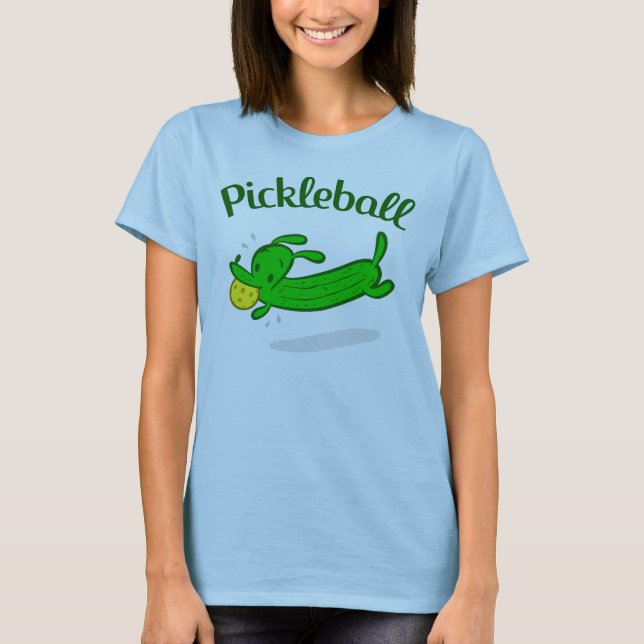 Camiseta El perro de Pickleball de las mujeres conserva en (Anverso)