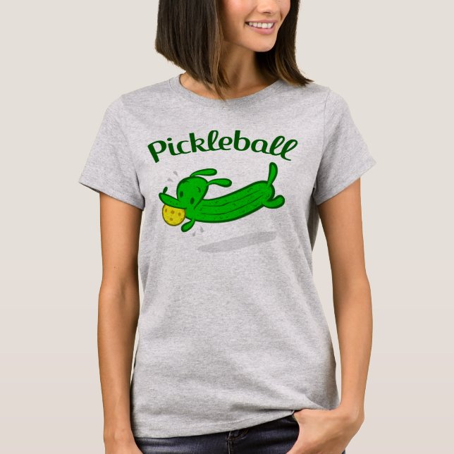 Camiseta El perro de Pickleball de las mujeres conserva en (Anverso)