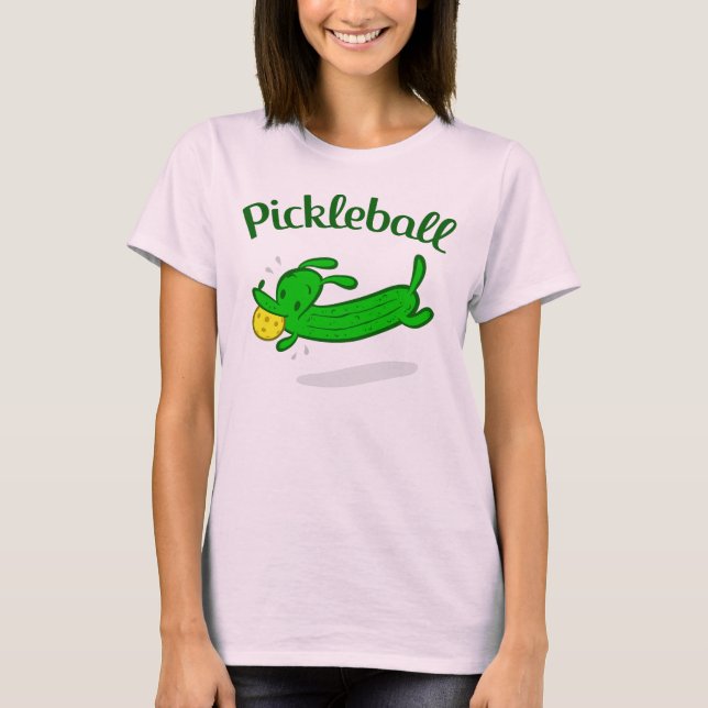 Camiseta El perro de Pickleball de las mujeres conserva en (Anverso)