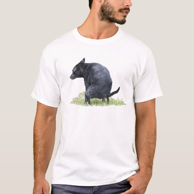 Camiseta El perro de Pooping reflexiona (Anverso)