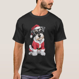 Camiseta El perro de Santa Navidades de Schnauzer Funny San