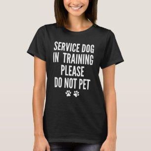 Camiseta El Perro De Servicio No Mascota La Formación En Te