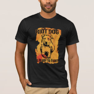 Camiseta el perro del alboroto está listo para luchar