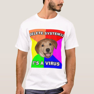 Camiseta El perro del consejo dice: Suprima el virus