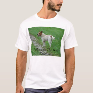 Camiseta El perro en el paseo, caminando es el mejor