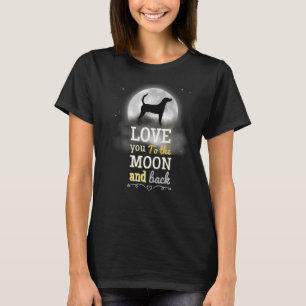 Camiseta El Perro Engañador Inglés Amor A La Luna