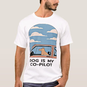 Camiseta El perro es mi co-piloto - diseño divertido y capr