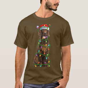 Camiseta El perro guardián irlandés ama la Navidad