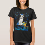 Camiseta El perro Husky Hanukkah Chanukah Menorah Navidades<br><div class="desc">El perro Husky Hanukkah Chanukah Menorah Navidades</div>