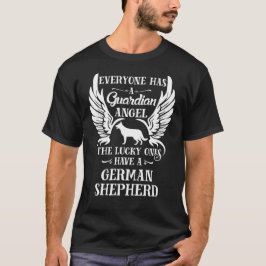 Camiseta El perro mascota pastor alemán ángel guardián