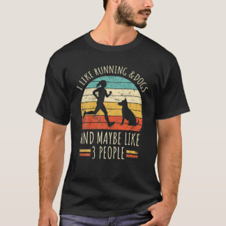 Camiseta El Perro Mascota Retro Me Gusta Correr