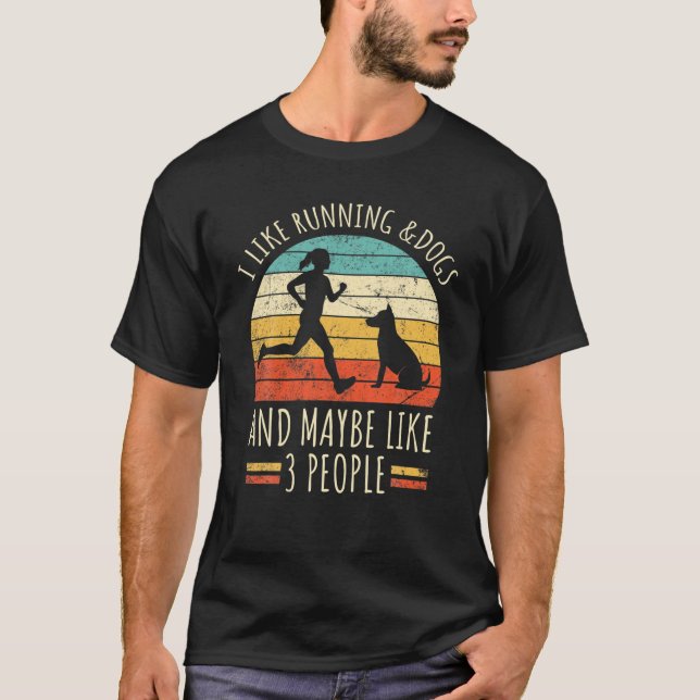 Camiseta El Perro Mascota Retro Me Gusta Correr (Anverso)
