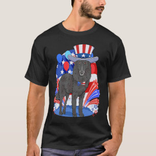 Camiseta El perro pastor belga Merica 4 de julio Tío Sam Am