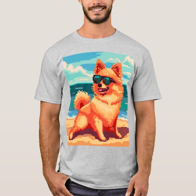 Camiseta El perro pixelado de la abuela (Anverso)
