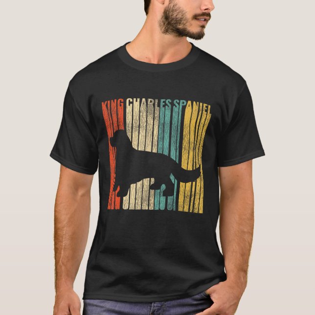Camiseta El perro rajó la distancia del rey Charles Spaniel (Anverso)