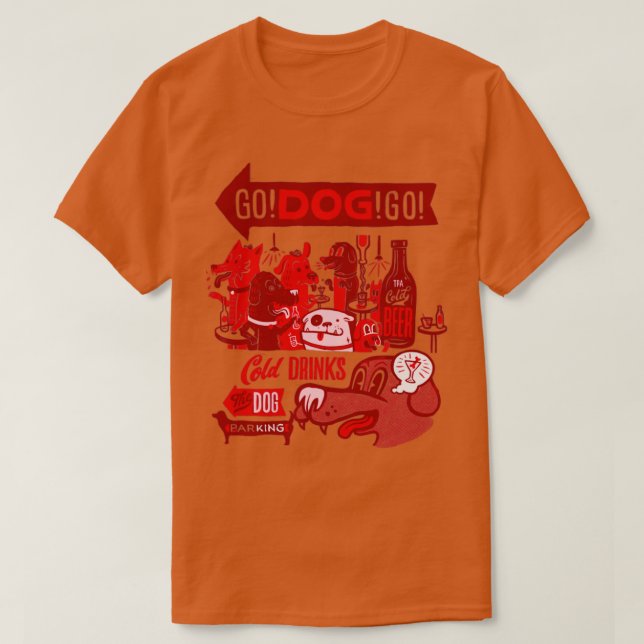 Camiseta El perro rojo (Diseño del anverso)